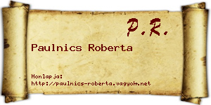 Paulnics Roberta névjegykártya
